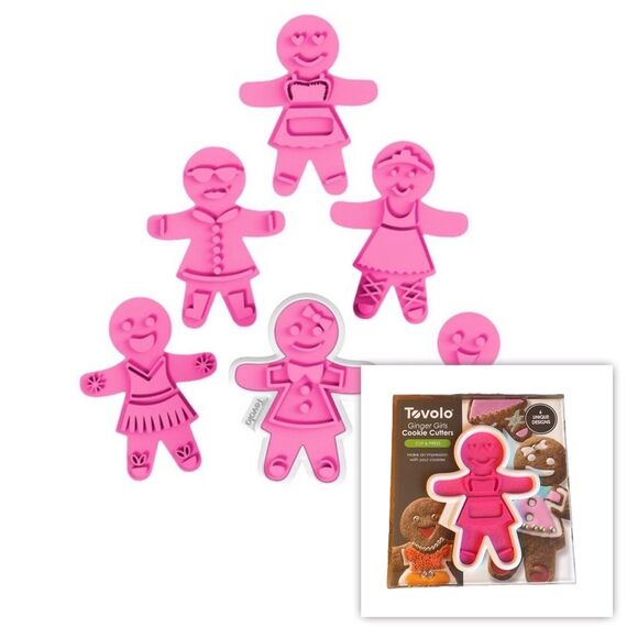 Tovolo Ginger Girl Cookie Cutter and 6 Stamps - Picture 1 of 11